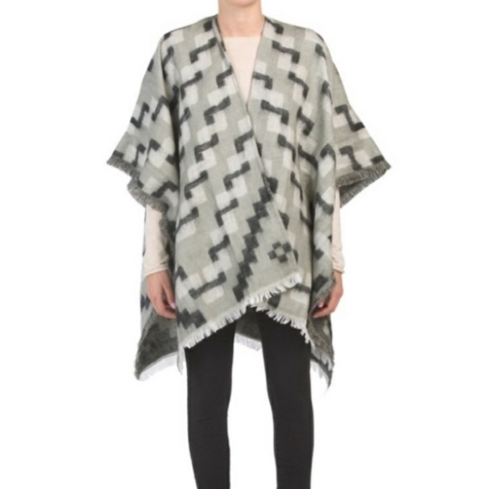 Winter Grey FRYE Poncho / Shawl | NWT
